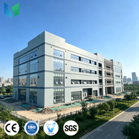 Bâtiment en structure acier multi-étages personnalisé, complexe commercial et industriel préfabriqué, revêtement ignifuge, haute résistance au vent