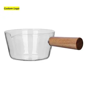 Hot Selling Pyrex Glass Soup Pot Customize Glass Cooking Pot with