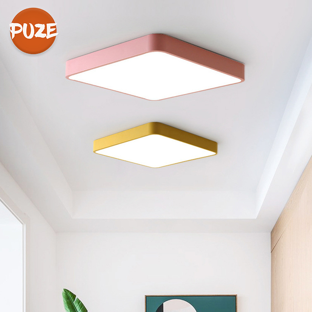 High Power Ultra Slim Ceiling Lamp Corridor Office Living Room Square 24W Fancy Led Ceiling Light