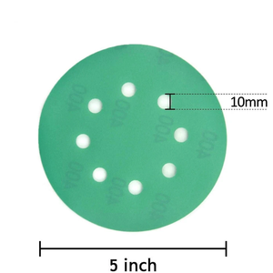 हम में स्थानीय स्टॉक-Satc 50pcs 5 "8-छेद ग्रीन फिल्म हुक और लूप सैंडिंग डिस्क 400 ग्रिट - Product Image 2