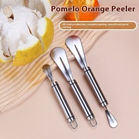 Éplucheur d'orange et de citron en acier inoxydable 1 pièce avec poignée facile à saisir-Outil d'épluchage d'agrumes durable, coupe-fruits créatif pour la cuisine