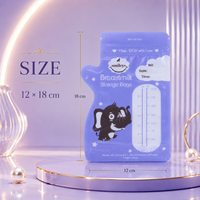 Sacs de conservation du lait maternel jetables personnalisés, double fermeture éclair, anti-fuite, finition brillante avec fenêtre, compatibles congélateur, sans BPA, en vrac