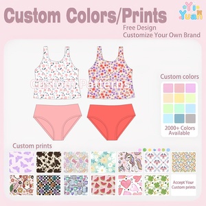 Traje de Baño Personalizado para Niñas, Traje de Baño de Una Pieza con Volantes, Traje de Baño Estampado para Bebés de 0 a 12 Años - Product Image 3