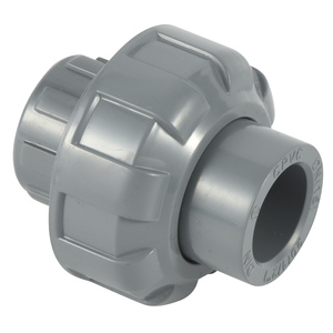 CPVC PVC Union Plumbing Materials Plastic Pipe Fitting 1/2 inch Two Way Pipe Connection