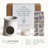 Bougie parfumée, blocs de cire de soja, décorations d'intérieur en céramique longue durée, ornements de mariage et d'anniversaire, boîte cadeau.