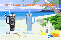 Tasse de voyage à double paroi isolée sous vide en acier inoxydable 40 oz avec paille