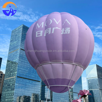 Modèle de montgolfière gonflable personnalisée violette pour la publicité extérieure, la promotion d'événements et la décoration