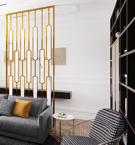 Panel Decorativo de Acero Inoxidable Dorado con Patrón de Hojas Cortado con Láser para Decoración de Paredes de <span class=keywords><strong>TV</strong></span> - Product Image 3