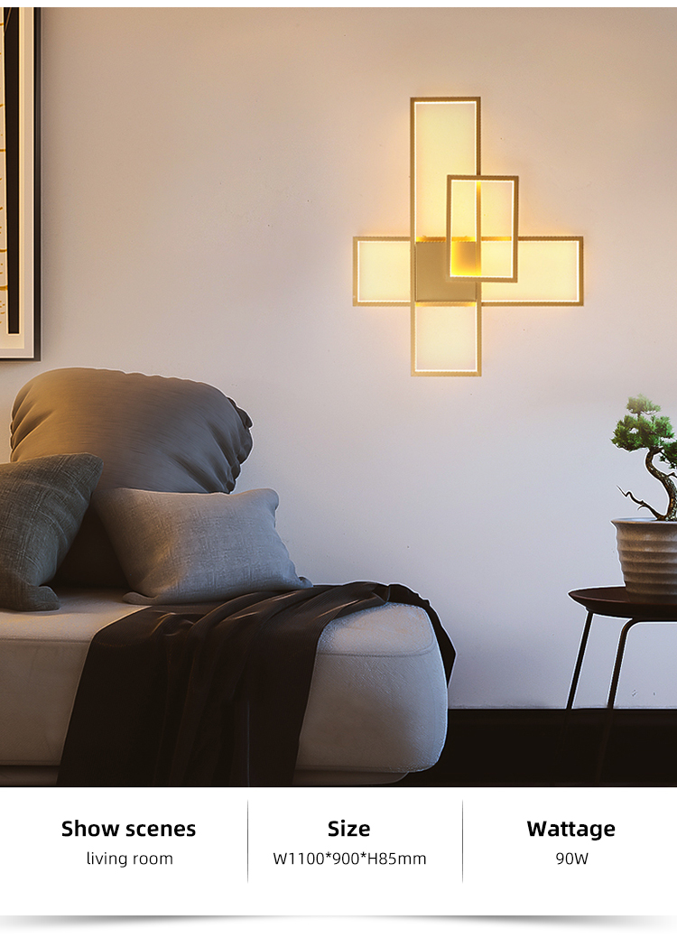 New Design Concise Style Indoor Living Room Bedroom Square Modern Led Ceiling Light