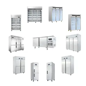 Venta al por mayor de alta calidad vertical restaurante cocina equipo comercial 4 media puerta refrigerador vertical