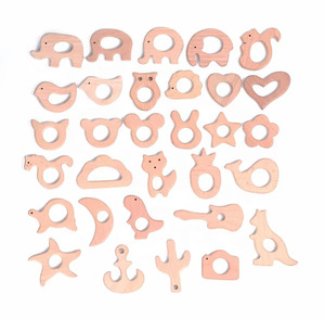 Mordedor <span class=keywords><strong>de</strong></span> Madera Natural <span class=keywords><strong>de</strong></span> Alta Calidad, Sin Acabado, con Forma <span class=keywords><strong>de</strong></span> Animales Tallados, para Bebés - Product Image 3