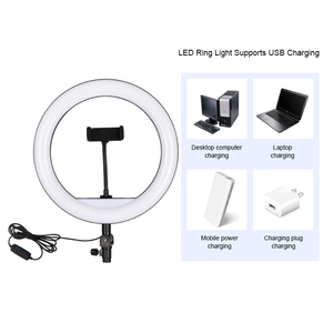 Anillo de luz para selfie de 10 "con soporte de trípode extensible de 50" teléfono para transmisión en vivo y soporte para/MAQUILLAJE/vídeo de YouTube - Product Image 3