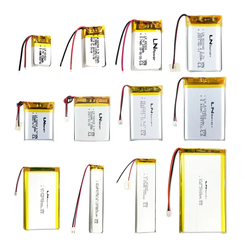 Baterías de iones de litio de larga duración con PCB para reloj inteligente de coche Batería recargable de iones de litio 802030 3,7 V 400mAh Batería Lipo
