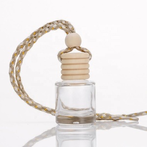 8ml Round Car Perfume Pendant Air Freshener <b>Empty</b> <b>Glass</b> <b>Bottle</b> Hanging Car Diffuser <b>Bottle</b> - Product Image 5