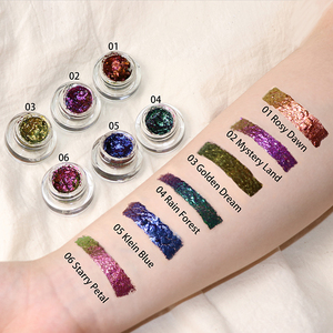 High Quality Beauty Transparent New Multichrome Chameleon Pigment <strong>Pink</strong> Glitter Bulk Flakes Gel <strong>Eyeshadow</strong> Set - Product Image 2