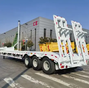 Remolque de plataforma baja hidráulica de 3, 4 y 5 ejes para trabajo pesado, de 1-2 toneladas, con cuello de cisne, 12.5x2.5x1.5m, Shandong Fengniao - Product Image 3