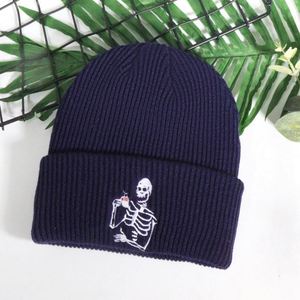 Gorro de Punto de Invierno de Color Sólido, Gorro de Punto con Letras, Gorro de Punto Y2K, Gorro de Punto Bordado 100% Acrílico con Logotipo Personalizado - Product Image 4