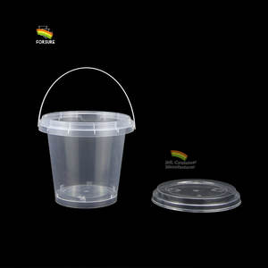 Seau à fruits en plastique transparent de qualité alimentaire 350 ml/500 ml/700 ml/1000 ml avec fermoir antivol, seau à nourriture jetable pour boba, petit seau à nourriture - Product Image 4