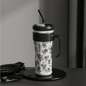 Vaso Térmico de Acero Inoxidable 316 de 40oz al por Mayor con Asa, Botella de Agua Grande Antifugas, Tapa y Popote para Vaso de 40oz - Product Image 4