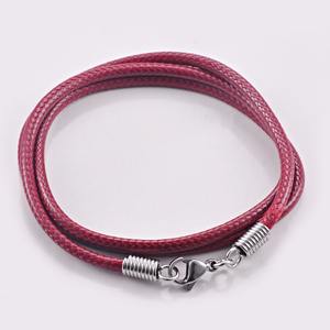 Collar de cuerda trenzada de cuero impermeable listo para enviar con cierre de acero inoxidable, colgante de joyería DIY para hombre - Product Image 4