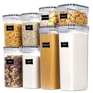 Hot Selling Plastic Cereal Storage Jars Airtight Food Storage Container Set