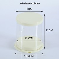 Boîte à gâteau jetable transparente en PET Inspopular, 2 pouces, pour mousse, dessert, sushi, petite pâtisserie, usage industriel - Alimentaire