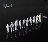 50 P/sac Mini modèle figurines miniatures blanches 1:50/75/100/150/200 modèles architecturaux à l'échelle humaine modèle ABS peuples en plastique