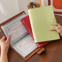 Carnet de notes en cuir souple pour fille, classeur de budget, agenda A5 personnalisé avec enveloppes pour espèces