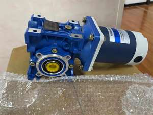 Motor Eléctrico CC con Escobillas de 6W-300W con Caja de Engranajes de Tornillo sin Fin NMRV30 50 63 75 90 con Motor CC de 12V/24V/48V 60mm-104mm - Product Image 5