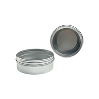 Bocaux ronds en aluminium de haute qualité 30ml 50ml 60ml 80ml boîtes de conserve vides pour cosmétiques boîtes métalliques emballage avec fenêtre