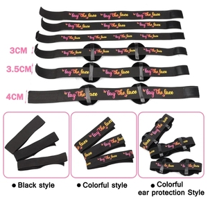 Nouvel arrivage : Bande élastique en dentelle pour perruque frontale avec logo personnalisé, taille et couleur au choix, et protège-oreilles (muffes) - Product Image 3