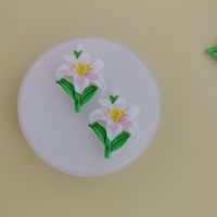 100 piezas de flores coloridas de resina, dijes de slime, cabujones de base plana para accesorios de decoración de pendientes DIY y adornos para lazos de pelo
