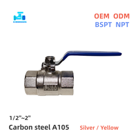 Katup Bola Baja Karbon Berkualitas Tinggi Harga Kompetitif OEM ODM Manual untuk Gas, Air, Minyak, Uap, Fitting Pipa Ulir Jantan/Betina