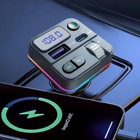 Chargeur de téléphone portable USB PD20 avec charge rapide BT5.0 pour lecteur de musique MP3 Bluetooth Récepteur et émetteur FM