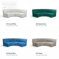 Canapé sectionnel moderne turquoise à courbes, capitonné, pour événements et mariages, prêt à l'emploi, vente en gros directe usine, commande en gros