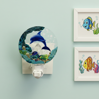 Veilleuse acrylique à thème océanique GL-HT Dolphin, ampoule à incandescence à brancher, blanc froid, petite, avec interrupteur marche/arrêt, pour chambre, salle de bain, couloir