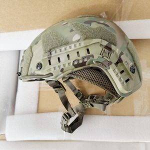 หมวกนิรภัยทางยุทธวิธีมาตรฐาน CE สำหรับการฝึกซ้อม หมวกนิรภัย UHMWPE แบบรวดเร็ว พร้อมที่ยึดอุปกรณ์มองกลางคืน หมวกนิรภัยอะรามิดน้ำหนักเบาแบบรวดเร็ว - Product Image 2