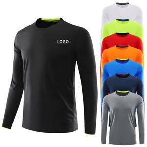 Camiseta Deportiva de Manga Larga con Logotipo Personalizado, Secado Rápido, Transpirable, para Correr al Aire Libre, Gimnasio, Entrenamiento, Unisex - Product Image 1