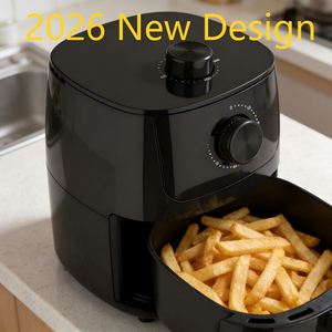 Nouvelle Conception 2026 Friteuse à Air Électrique en Plastique 2.0L Mécanique 1400W Température Réglable 80-200°C Minuteur 60 Min Poignée Antiadhésive Froide au Toucher - Product Image 6