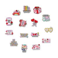 Charmes de chaussures en acrylique avec des mots mignons et adorables, vente en gros de décorations de chaussures, épingles pour chaussures sabots