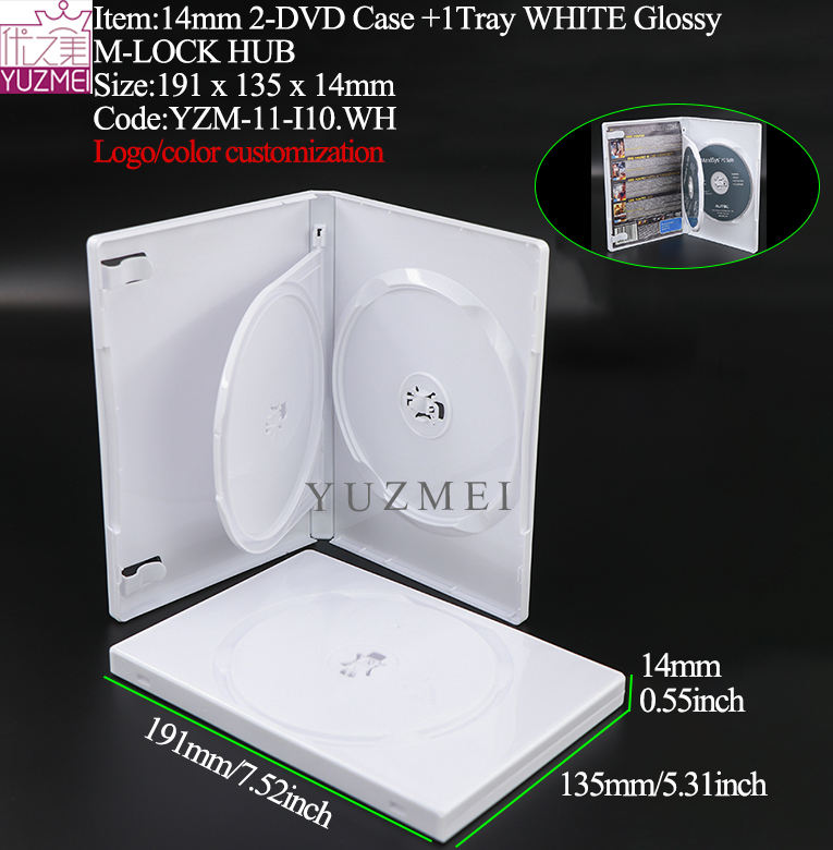 I10:14mm M-LOCK 2-DVD Case White