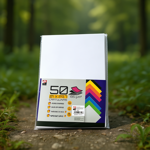 Cartes en carton couleur A4 blanches 50 pièces 180 g/m² Lot de 6 Fournitures pour loisirs créatifs - Product Image 2