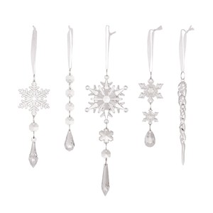 Nouvelles décorations de Noël transfrontalières en forme de flocon de neige transparent, décorations créatives en acrylique transparent pour arbre de Noël. - Product Image 5