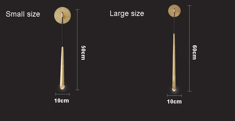 Nordic european modern bedroom living room led wall bracket metal gold copper tube wall lamp hotel indoor simple wall sconce