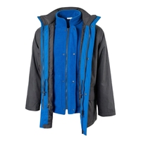 Veste d'hiver personnalisable 3 en 1, imperméable, doublure polaire, capuche amovible, chaude pour l'extérieur