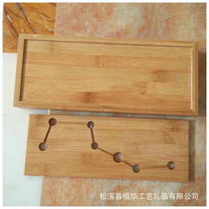 Bandeja de té de bambú de 30x12x4cm con filtro de agua para juego de té Kung Fu - Product Image 5
