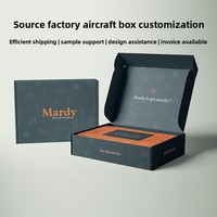 Boîtes d'avion en papier kraft personnalisées, écologiques et recyclables, design pliable, impression offset, logo personnalisé, estampage UV/à chaud, cadeau