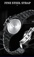 Montres Homme Bracelet Logo Personnalisé OEM Designer Acier Inoxydable Multi-Fonctions Luxe Étanche Phase de Lune Orologio Uomo