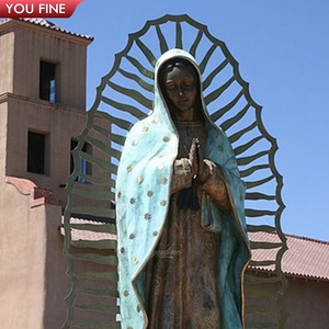 YOUFINE Estatua <span class=keywords><strong>de</strong></span> Bronce <span class=keywords><strong>de</strong></span> <span class=keywords><strong>Nuestra</strong></span> <span class=keywords><strong>Señora</strong></span> <span class=keywords><strong>de</strong></span> <span class=keywords><strong>Guadalupe</strong></span> con Acabado Patinado, Escultura Religiosa para <span class=keywords><strong>Iglesia</strong></span> - Product Image 6