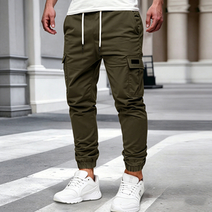 <span class=keywords><strong>Pantaloni</strong></span> Cargo PASUXI Multi-Tasca a Vita Alta, Leggeri e Traspiranti per Uomo, <span class=keywords><strong>Pantaloni</strong></span> da Palestra e Fitness, Vestibilità Comoda, Stile Athleisure - Product Image 2